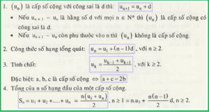 cách tính cấp số cộng