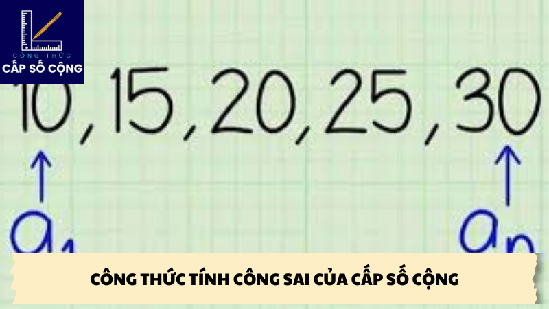 công thức tính công sai của cấp số cộng