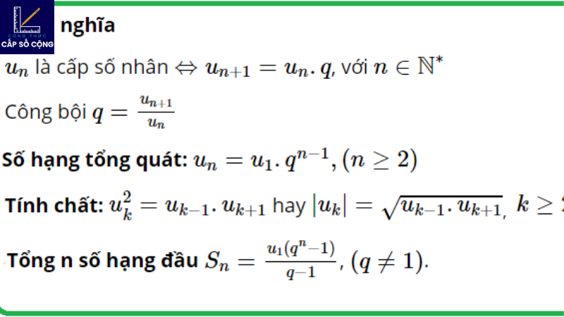 công thức cấp số cộng cấp số nhân