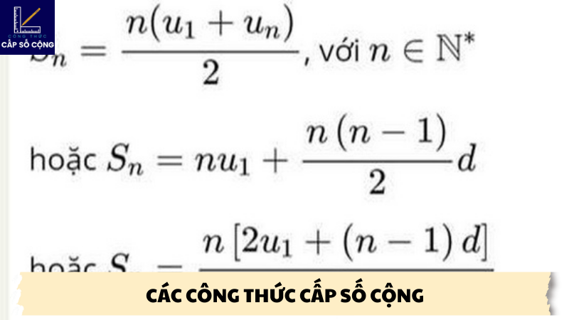 các công thức cấp số cộng